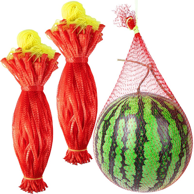 Iceyyyy 100 Pack Watermelon Nets,Hanging Watermelon Nets Bags Mesh,Reusable Melon Hammocks Cradles for Honeydew Melon,Cucumbers,Garden Growing - Image 1